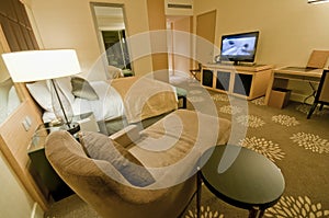 Luxurious hotel suite photo
