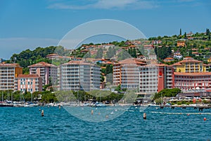 Luxurious hotels at Slovenian holiday resort town Portoroz