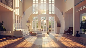 luxurious house with high ceilings