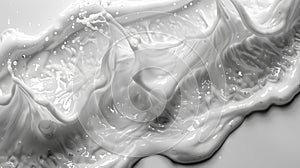 Luxurious Hyaluronic Acid Serum Creamy Texture Macro Shot.