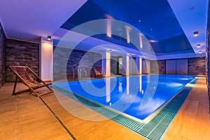 Luxurious indoor swimming pool