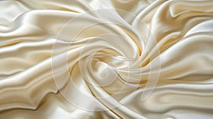 Luxurious ivory silk satin drapery background abstract monochrome luxury elegance