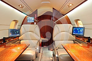 Luxurious jet airplane