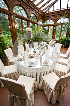 Luxurious laid wedding table