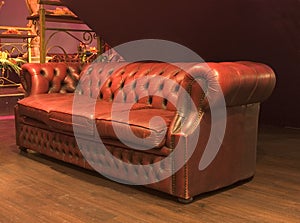 Luxurious leather couch