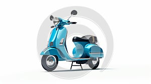 Luxurious Light Blue Scooter With Streamlined Design photo