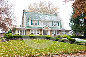 Luxurious Mansion in Fall