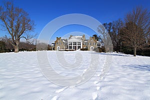 Luxurious Mansion with Snow Ground