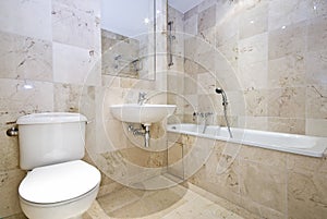 Luxurious marble bathroom