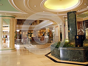 Luxurious Marble Hotel Lobby