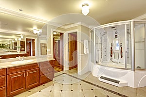 Luxurious master bathroom with Custom built shower