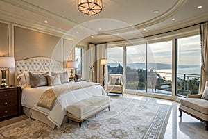 Luxurious Master Suite with King Bed and Panoramic Views