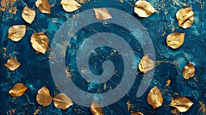 A luxurious metallic bluegold leaf texture perfect for decorative backgrounds