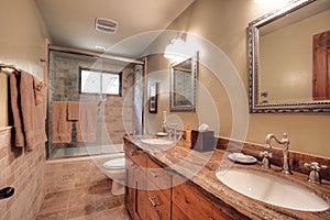 Luxurious modern bathroom photo
