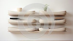 Luxurious Modern Comfy Fixed Organic Modular Wall Shelf Design photo