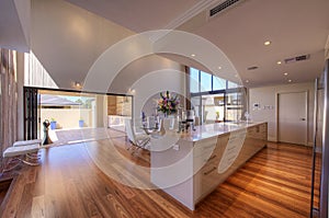 Luxurious Modern Open-Plan Galley Kitchen