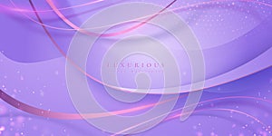 Luxurious modern purple background with shiny lines and blank space for promotional text