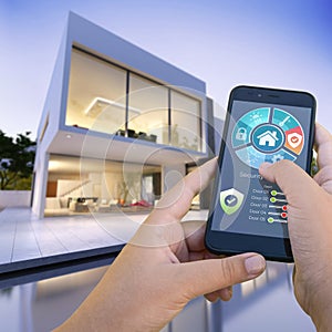 Luxurious modern smart house