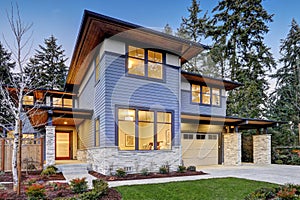 Luxurious new construction home in Bellevue, WA photo