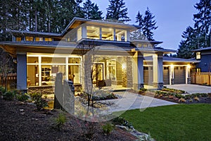 Luxurious new construction home exterior