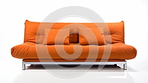 Luxurious Orange Futon Sofa Bed - High Resolution, High Quality