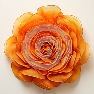 Luxurious Paper Flower Sculpture With Layered Translucency