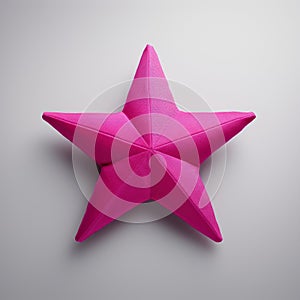 Luxurious Pink Star: 3d Paper Object Inspired By Liam Wong And Hiroshi Sugimoto