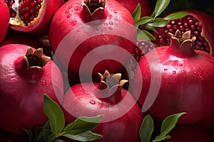 Luxurious Pomegranate red background. Generate Ai