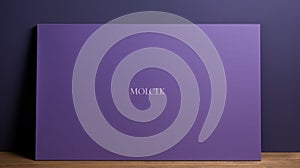 Luxurious Purple Book On Blue Table With Mookx Design