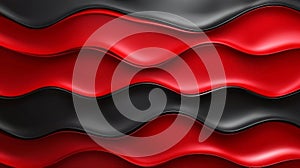 Luxurious red and black wavy patterns with glossy finishes, exuding elegance and modernity, perfect for dynamic and striking br photo