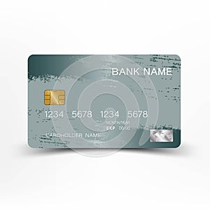 Luxurious silver credit card.background.