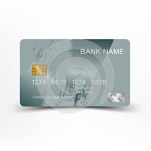 Luxurious silver credit card.background.