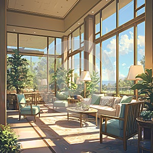 Luxurious Sunroom Awaits Relaxation