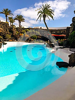 Luxurious swimming pool in the Canary Islands