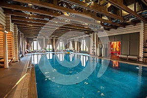 Luxurious swimming pool in spa