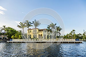 Luxurious waterfront home in Fort Lauderdale, USA.