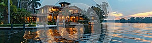 Luxurious Waterfront Home with Private Dock and Boat Access photo