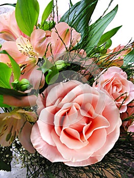 Luxurious Wedding Bouquet, Pink Roses