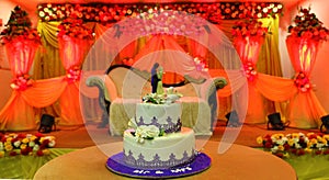Luxurious Wedding Cake with White Roses