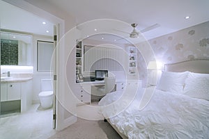 Luxurious white bedroom