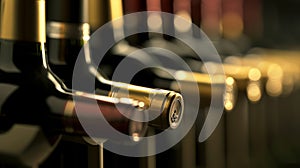 The Luxurious Wine Cellar Selection. AI generated photo
