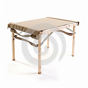 Luxurious Wooden Folding Table With Beige Bungee Cords