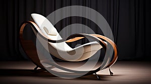 Luxurious Zen-inspired Rocking Chair With Curvilinear Forms