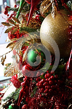 Luxuriously Decorated Christmas Ornament Spray photo