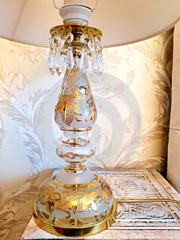 Luxuriously decorated lamp