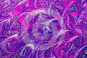 Luxury abstract background of glitter paint swirls