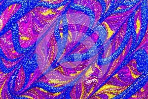 Luxury abstract background of glitter paint swirls