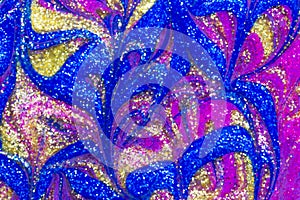 Luxury abstract background of glitter paint swirls