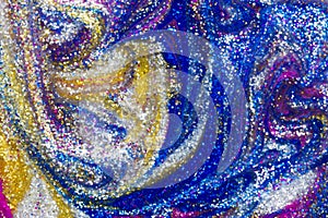 Luxury abstract background of glitter paint swirls