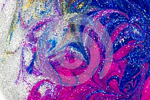 Luxury abstract background of glitter paint swirls